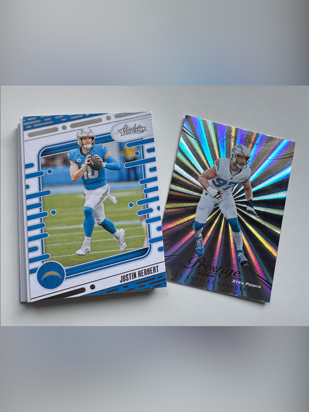 Los Angeles Chargers 15-Card NFL Lot | Herbert + McConkey RC | Topps & Panini
